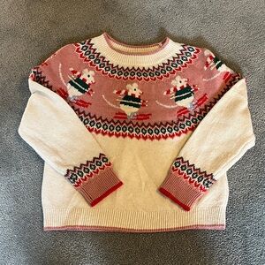 Mini Boden Skiing Mice Sweater, size 5-6